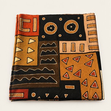 Authentic Bogolan Mud Cloth from Mali – Handcrafted African Textile | 1.17m × 2.15m
