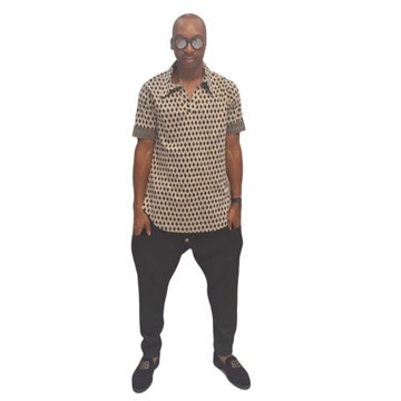 Brown and Black Diamond Patterned Shirt