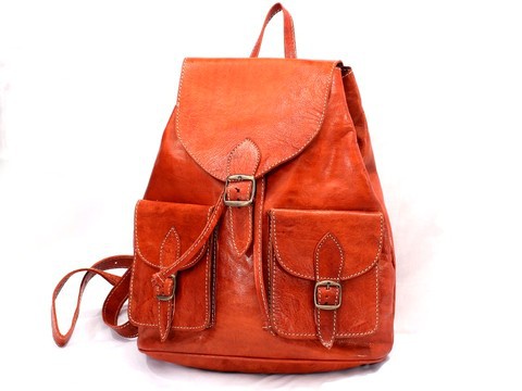 Genuine leather backpack