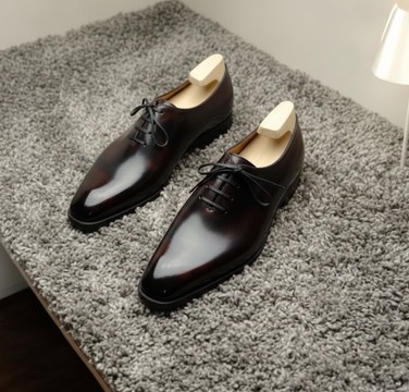 Men's Classic Black Leather Oxford Dress Shoes – Premium Handmade Formal Footwear