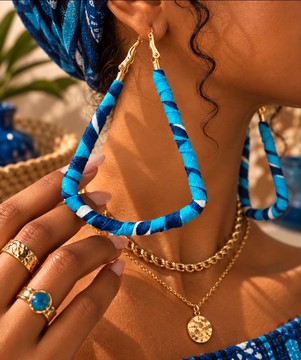 Boucles d’oreilles Bleu Azur