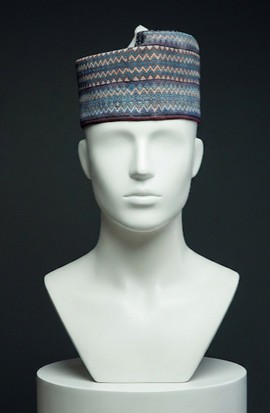 Men's Traditional Woven Mallam Cap — Multicolour Zigzag cap (Hausa / Fulani Style)