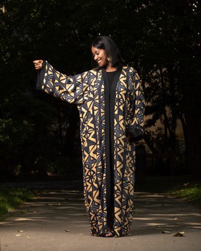 Fluid muslin kimono “Reine Kassa”