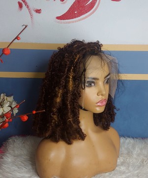 Braided wigButterfly locs wig  lace front  wig faux locks dreadlocks wig goddess locks wig