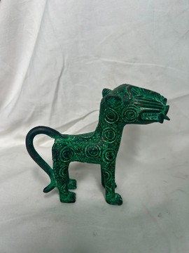 Léopard Bini Edo en Bronze – Benin Kingdom Bronze Leopard – Sculpture Africaine Artisanale – Nigeria