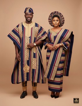 Couples Traditional Aso-oke Clothings