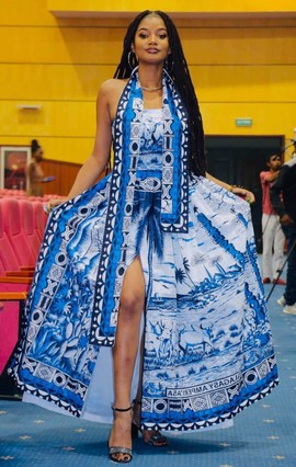 Robe maxi/ robe de fête,soirée,fiançailles,mariage/collection LAMBAOINE/ Madagascar