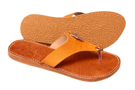 Real leather beach sandal