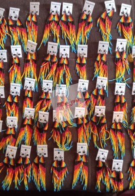 Rainbow Earrings, LGBT earrings, Masai Earrings, Beaded Earrings