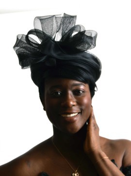 satin &amp; mesh head wrap