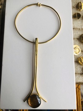 Elegant brass necklace, gift for a loved one