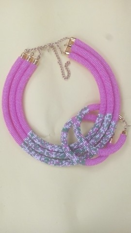 3 in 1 necklace/2 matching bracelets/Zulu necklaces/ maasai necklace/ African chain