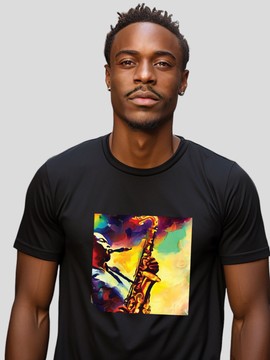 T-shirt - "jazz and saxophone"