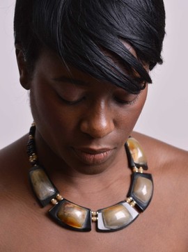 bone and brass jewelry set
