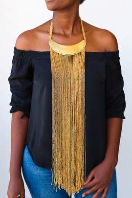 Collier à franges de perles africaines, collier multi-brins, cadeau pour elle, cadeau de mamans