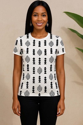 T-shirt afrocentré pour femme – Inspiré d’un héritage vibrant - Blanc