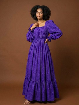 Long indigo gown Rich adire dress