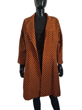 Veste en wax marron écaille