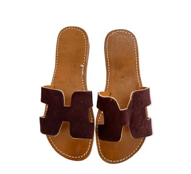 Sandale en cuir véritable haute qualité fait main mode femme