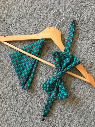 Bow tie in loincloth for Men - Matching handkerchief - kit