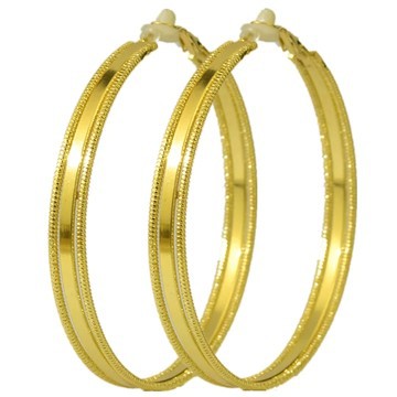 Creoles "djeneba" / African gold earing / unpierced ears / ear clips