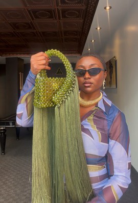 Niké Handmade tassel Beaded Bag