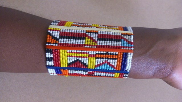 Masai beaded bracelet, African bracelet, Masai handcuff, unisex bracelet, Gift for him