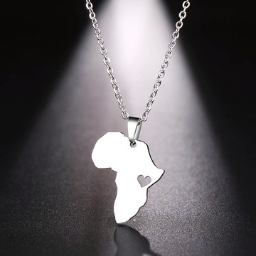 Chaîne avec pendentif "Afrique je t'aime"