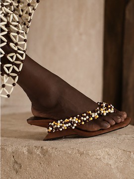 Mules ornés de perles Ember