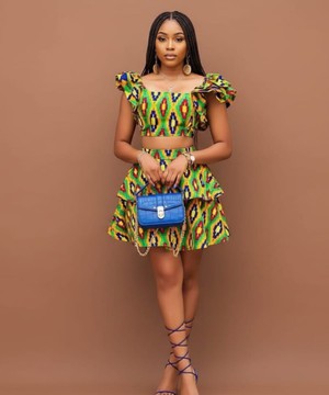 Ensemble deux pièces en kente