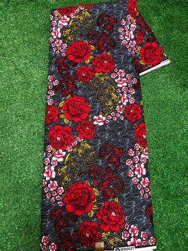 Abeke floral ankara fabric, cotton Ankara wax 6 yards
