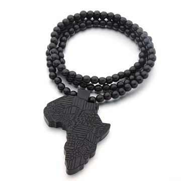 Large black necklace for men