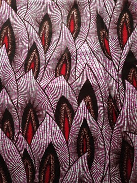African wax fabric Ankara fabric printed wax pattern Vine leaf