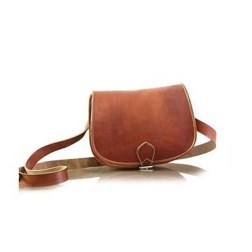 BIG SALE! Brown Leather Shoulder Bag Simply and Stylish Handmade by Cuiroma Craftsmen