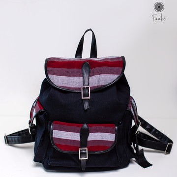 Kanvô backpack black, burgundy