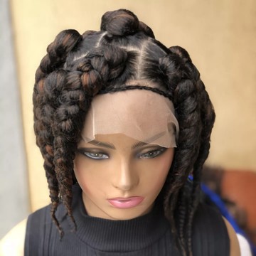 12 inches Jumbo box braids wig,full lace, Free shipping