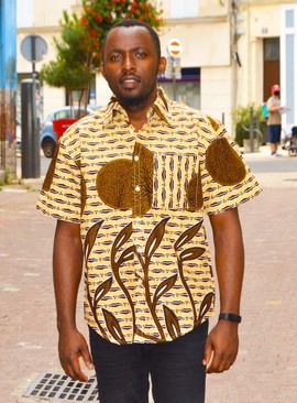 belle chemisette en tissu imprimé africain
