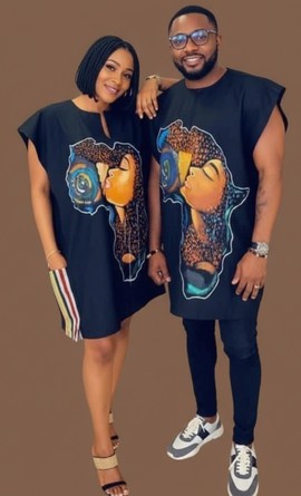 Tenue de couple artistique en imprimé africain : des expressions audacieuses de style et de culture