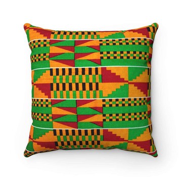 (2 Sets) - Kente African Print Pillow Cover | Traditional Culture Decor (MORE SIZES AVAILABLE)