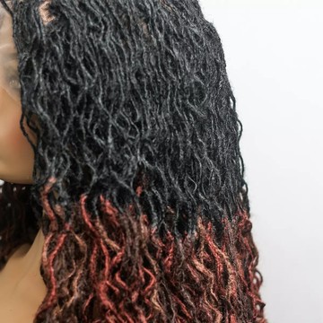 Full lace wig, 16 pouces sisterlocs, blonde