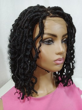 12inches boho locs, faux locs,crinkle locs,wavy locs color black