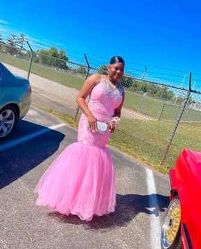 Robe de bal rose, robe en tulle rose, robe rose Lacey, robe de graduation rose.