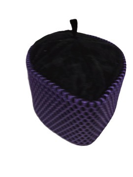 Purple Velvet Net Kufi Cap, African Wedding Hat