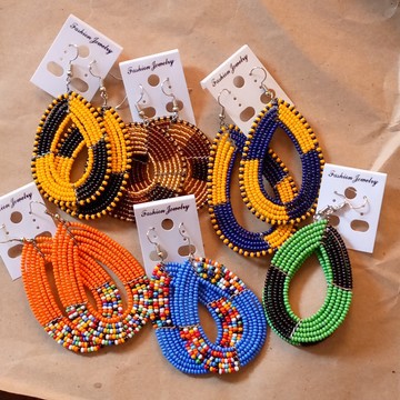 Assorted wholesale earrings/ Six pairs maasai earrings/ women jewelry/ handmade earrings