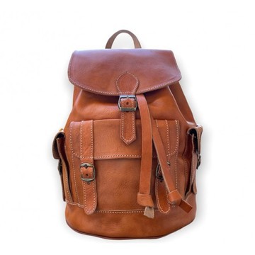 100% handmade high quality genuine leather backpack.