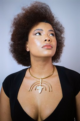 Magnificent “Kenza” bronze necklace
