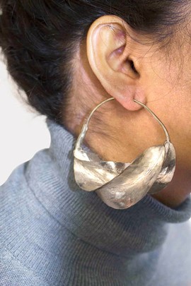 Silver Fulani earrings L