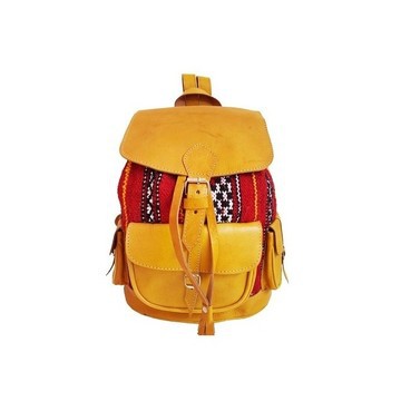 100% handmade high quality genuine leather backpack.