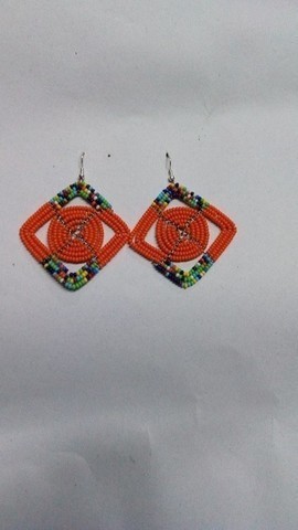 African Beaded Tassel earrings, Fringe earrings, Elegant earrings, Colorful earrings, Boho earrings