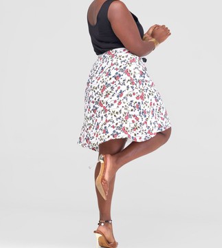Waridi a-line high waist mini skirt